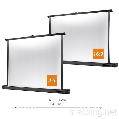 Mini Format professionnel 4: 3 écran de projecteur compact